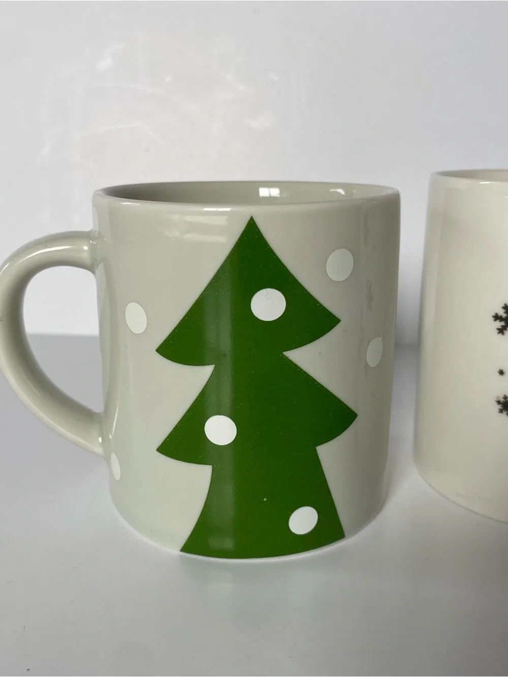 Crate & Barrel Holiday Mug Joan Anderson Reindeer Christmas Tree Snowman 3” Cup